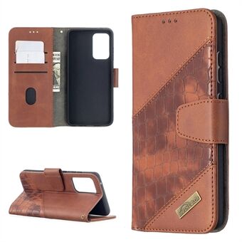 BF04 Splicing Crocodile Texture Protector Wallet Stand Leather Case for Samsung Galaxy A52 4G/5G / A52s 5G