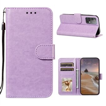 Dual-sided Magnetic Clasp Leather Wallet Stand Phone Case Shell for Samsung Galaxy A52 4G/5G / A52s 5G