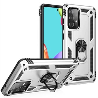 Armor Anti-fall Metal Ring Kickstand Design Hybrid PC TPU Shell for Samsung Galaxy A52 4G/5G / A52s 5G