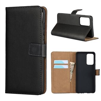 Premium Genuine Leather Phone Folio Flip Wallet Stand Shell for Samsung Galaxy A52 5G/A52 4G