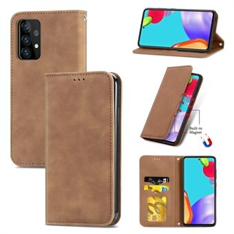 Auto-absorbed Vintage PU Leather Phone Casing for Samsung Galaxy A52 4G/5G / A52s 5G