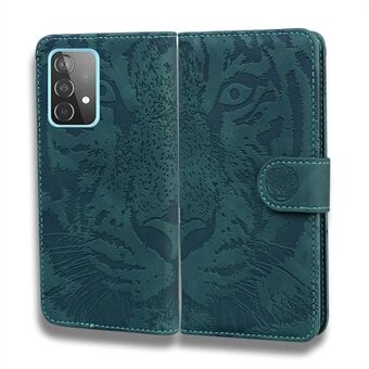 Imprinted Tiger Pattern Stand Wallet Case Leather Cover for Samsung Galaxy A52 4G/5G / A52s 5G