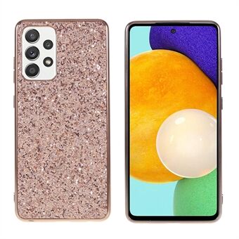 Glittering Sequins Design Plated TPU Frame + PC Hybrid Cover Case for Samsung Galaxy A52 4G/5G / A52s 5G