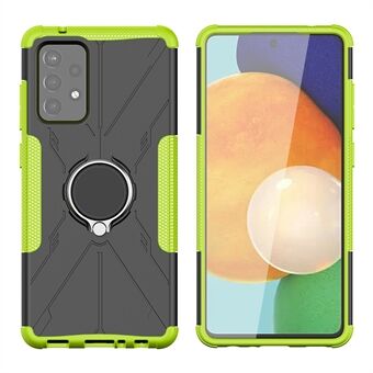 Shockproof PC + TPU Combo Phone Shell with Ring Kickstand for Samsung Galaxy A52 5G/4G / A52s 5G