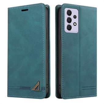 GQ.UTROBE Auto-absorbed Quality Leather Phone Stand Shell Case with Anti-theft Swiping Design for Samsung Galaxy A52 5G/4G / A52s 5G