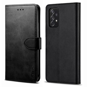 GUSSIM Leather Phone Wallet Stand Case for Samsung Galaxy A52 4G/5G / A52s 5G - Black