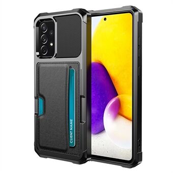 ZM02 PU Leather Coated PC + TPU All Round Shockproof Phone Back Case for Samsung Galaxy A52 4G/5G / A52s 5G - Black