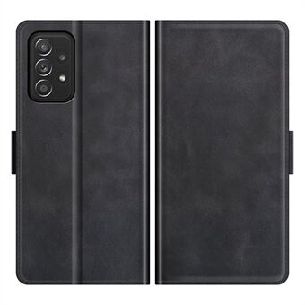 Anti-Drop Wallet Design Dual Magnetic Clasp Flip Folio PU Leather Phone Case with Stand for Samsung Galaxy A52 4G/5G/A52s 5G - Black