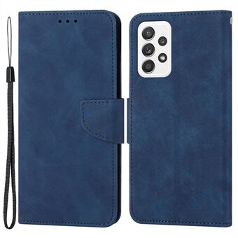 For Samsung Galaxy A52 4G/5G/A52s 5G Well Protection Magnetic Clasp PU Leather Case Solid Color Wallet Stand Anti-scratch Phone Cover