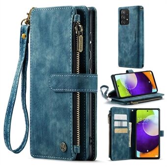 CASEME C30 Series for Samsung Galaxy A52 4G / 5G / 52s 5G PU Leather Stand Wallet Phone Case with Multiple Card Slots and Zipper Pocket