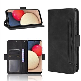 Leather Wallet Protective Multiple Card Slots Case for Samsung Galaxy A02s (EU Version)