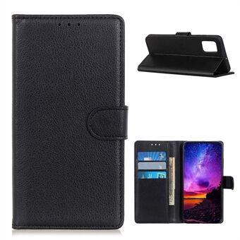 Classic Style Litchi Texture Leather Wallet Phone Stand Case for Samsung Galaxy A02s (EU Version)