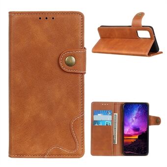 Leather Wallet S Shape Decoration Protection Phone Stand Shell for Samsung Galaxy A02s (EU Version)