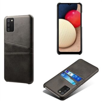 KSQ PC + PU Leather Coated Case with Dual-Card Slots for Samsung Galaxy A02s (EU Version)