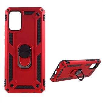 PC + TPU Hybrid Anti-drop Phone Shell with Ring Kickstand Design for Samsung Galaxy A02s (EU Version)