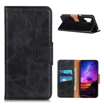 Folio Flip Wallet Design Crazy Horse Skin Split Leather Phone Cover Shell for Samsung Galaxy A32 4G (EU Version)