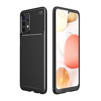 Drop-proof Carbon Fiber Texture Soft TPU Mobile Phone Cover Case for Samsung Galaxy A32 4G (EU Version)