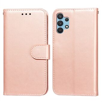 Dual-sided Magnetic Clasp Leather Wallet Stand Phone Case Shell for Samsung Galaxy A32 4G (EU Version)