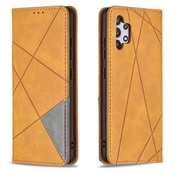 Geometric Pattern Leather Stand Case with Card Slots for Samsung Galaxy A32 4G (EU Version)