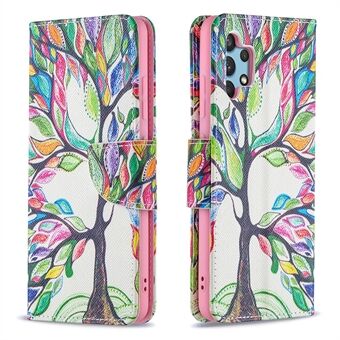 Pattern Printing Leather Wallet Shell Case for Samsung Galaxy A32 4G (EU Version)