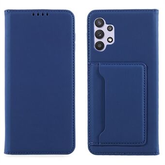 Automatic Suction Liquid Silicone Feel Leather Wallet Case for Samsung Galaxy A32 4G (EU Version)