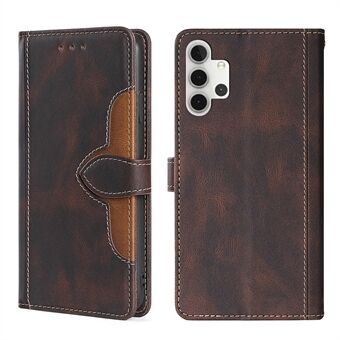 Contrast Color Leather Wallet Phone Protection Cover Case for Samsung Galaxy A32 4G (EU Version)