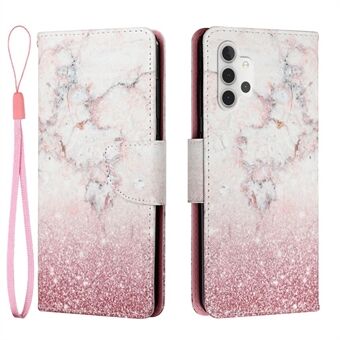 Pattern Printing Leather Stand Wallet Phone Case Shell for Samsung Galaxy A32 4G (EU Version)