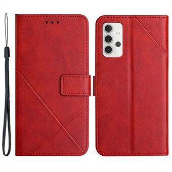 Anti-drop Pure Color PU Leather Phone Shell with Cash Pocket for Samsung Galaxy A32 4G(EU Version)