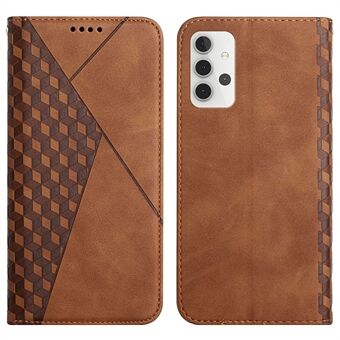 Geometric Pattern Skin-touch Feel Stand Wallet Cover Magnetic Leather Phone Case for Samsung Galaxy A32 4G (EU Version)