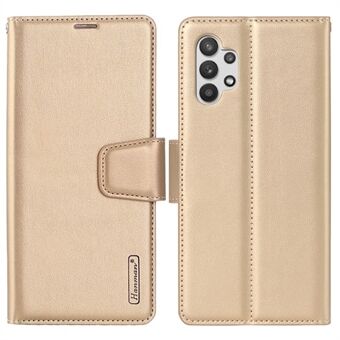 HANMAN Mill Series for Samsung Galaxy A32 4G (EU Version), Anti-drop Phone Case Full Protection Magnetic Phone Flip Leather Wallet Cover Stand