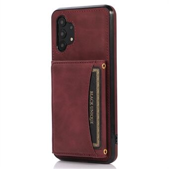 For Samsung Galaxy A32 4G (EU Version) Tri-fold Wallet PU Leather Coated TPU Case Drop-proof Kickstand Phone Cover