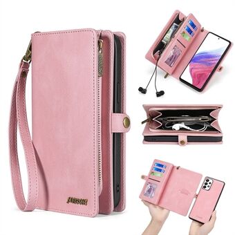 MEGSHI 017 Series For Samsung Galaxy A32 4G (EU Version) Detachable Leather Case Magnetic Absorption Zippered Wallet Shockproof Cover