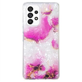 For Samsung Galaxy A32 4G (EU Version) IMD TPU Phone Case Marble Flower Shell Pattern Phone Cover