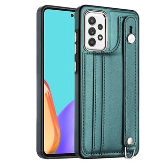 For Samsung Galaxy A32 4G (EU Version) Phone Case YB Leather Coating Series-5 Card Holder Kickstand TPU Cover