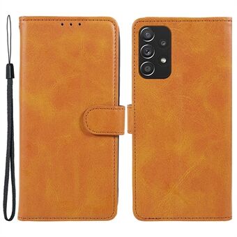 For Samsung Galaxy A32 4G (EU Version) Stand Wallet Leather Cover Calf Texture Phone Case