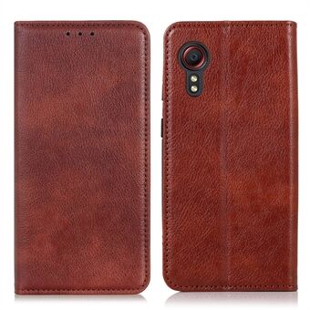 Auto-absorbed Litchi Texture Split Leather Wallet Stand Case Cover for Samsung Galaxy Xcover 5