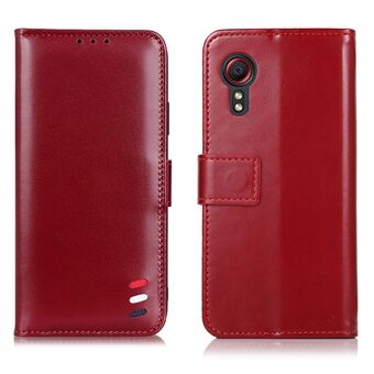 Full Protection PU Leather Wallet Stand Design Mobile Casing for Samsung Galaxy Xcover 5