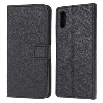 Litchi Texture Wallet Stand Leather Shell Cover for Samsung Galaxy Xcover 5