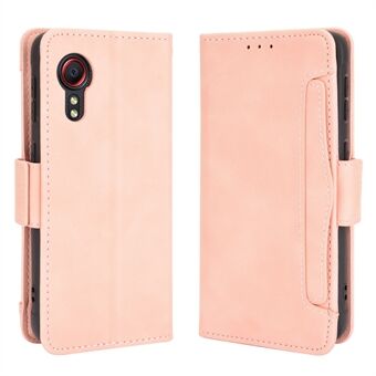 Leather Wallet Protective Case with Multiple Card Slots for Samsung Galaxy Xcover 5