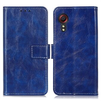 Vintage Crazy Horse Texture Wallet Stand Leather Phone Case for Samsung Galaxy Xcover 5/Xcover 5s