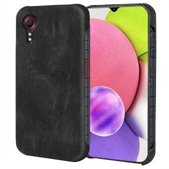 Slim PU Leather Hard PC Bumper Non-Slip Grip Anti-Scratch Protective Cover for Samsung Galaxy Xcover 5 / Xcover 5s