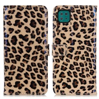 Full Protection Leopard Skin Leather Phone Protector Wallet Design Mobile Phone Cover for Samsung Galaxy A22 5G (EU Version)