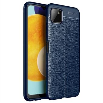 Flexible TPU Litchi Texture Cell Phone Back Case Cover for Samsung Galaxy A22 5G (EU Version)