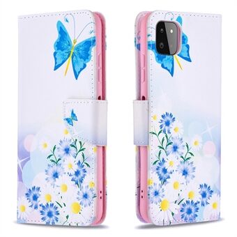 Pattern Printing Leather Stand Wallet Phone Case Shell for Samsung Galaxy A22 5G (EU Version)