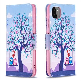 Wallet Stand Design Pattern Printing Flip Leather Phone Case Shell for Samsung Galaxy A22 5G (EU Version)