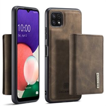 DG.MING M1 Series Kickstand Detachable Wallet Protective Leather Case for Samsung Galaxy A22 5G (EU Version)