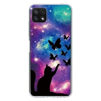 Clear Pattern Printing Shock Absorption Slim Soft TPU Protective Back Cover for Samsung Galaxy A22 5G (EU Version)