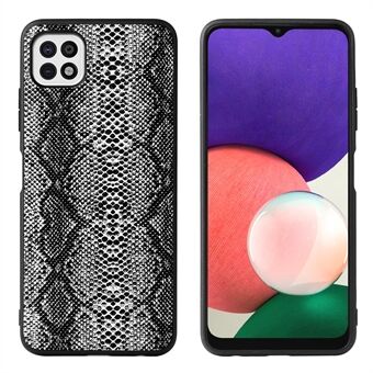 Anti-Drop Stylish PU Leather Coated PC + TPU Hybrid Case Phone Shell for Samsung Galaxy A22 5G (EU Version)