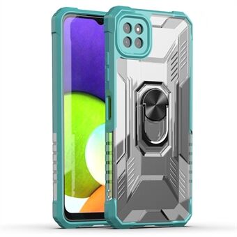 RUGGED SHIELD Armor Anti-fall Precise Cutouts Kickstand Design PC+TPU Phone Case for Samsung Galaxy A22 5G (EU Version)/F42 5G/Wide 5