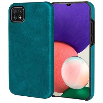 Large Cutout PU Leather Coating PC Shock Absorption Phone Cover Case for Samsung Galaxy A22 5G (EU Version)/F42 5G